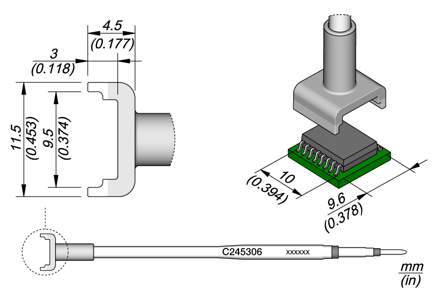 C245306 - Dual In Line Cartridge 9.6 x 10